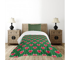 Love Pattern Bedspread Set