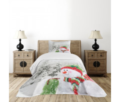 Snowy Woodland Holiday Bedspread Set