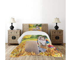 Dog in the Park Bedspread Set