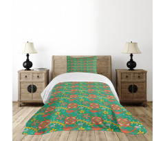 Dot Cartoony Nature Design Bedspread Set