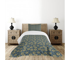 Fresh Green Foliage Leaves Bedspread Set