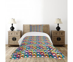 Colorful Frame Animals Bedspread Set