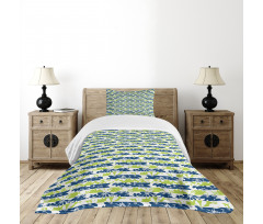 Nature Bloom Silhouette Bedspread Set