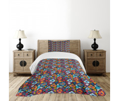 Aloha Style Scroll Bedspread Set