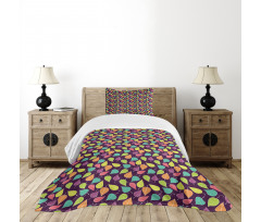 Fall Season Foliage Bedspread Set