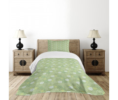 Pale Foliage Leaves Bedspread Set