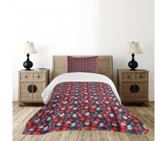 Colorful Style Petals Bedspread Set