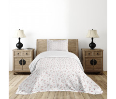 Watercolor Winter Berry Bedspread Set