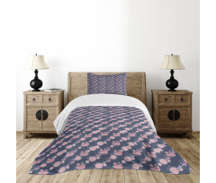 Pink Asters Romantic Bedspread Set