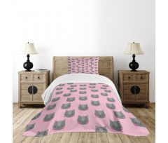 Greyscale Pet Portrait Bedspread Set