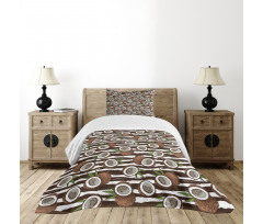 Exotic Coconut Jungle Bedspread Set