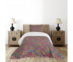 Clovers in Squares Bedspread Set