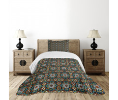 Circles Flowers Modern Bedspread Set