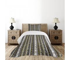 Retro Revival Line Art Bedspread Set