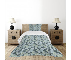 Green Cactus Flowers Bedspread Set