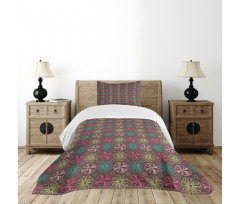 Bows Circles Retro Bedspread Set