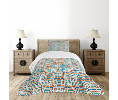 Angled Stripes Design Bedspread Set