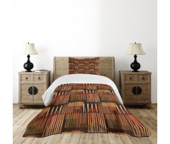 Geometric Stripes Design Bedspread Set