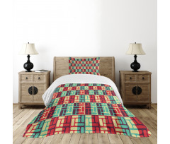 Colorful Squares Bedspread Set