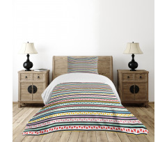 Stripes Triangles Bedspread Set