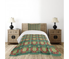 Colorful Azulejo Tiles Bedspread Set