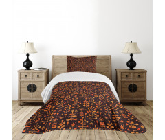 Autumn Season Leaves Bedspread Set