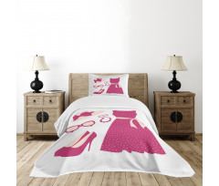 Pastel Colored Dress Bedspread Set