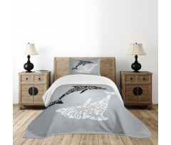 Monochrome Subaquatic Bedspread Set