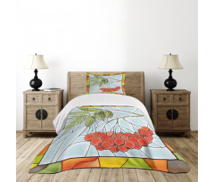 Rowan Branch Motif Bedspread Set