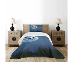 Cloud of Bats Flying Bedspread Set