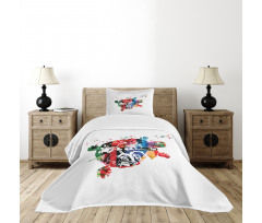 Abstract Turtle Notes Bedspread Set
