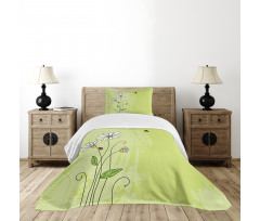 Chamomile Ladybugs Art Bedspread Set