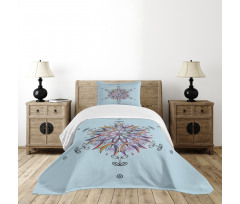 Doodle Motif Bedspread Set