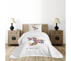 Foliage Butterfly Bedspread Set