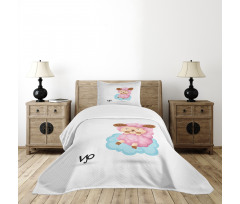 Cartoon Sheep Kids Bedspread Set