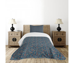 Abstract Stars on Blue Bedspread Set