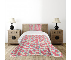 Gentle Rose Design Bedspread Set