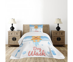 Dog Wash Bath Bedspread Set