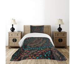 Herbs Blooming Stems Bedspread Set