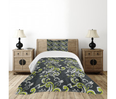 Vintage Foliage Swirls Bedspread Set