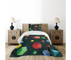 Platonic Shapes 3D Bedspread Set