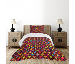 Colorful Rhombuses Bedspread Set