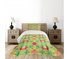 Mosaic Cubes Hexagon Bedspread Set