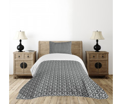 Circles Grunge Graffiti Bedspread Set