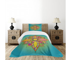 Floral Boho Folk Bedspread Set