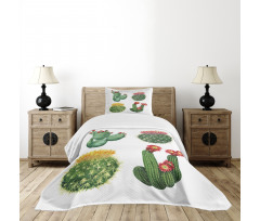 Watercolor Tropical Art Bedspread Set