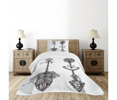 Monochrome American Arrows Bedspread Set