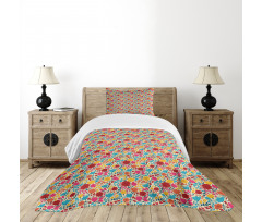 Silhouettes of Flowers Bedspread Set