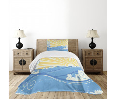 Vintage Waves with Sun Bedspread Set