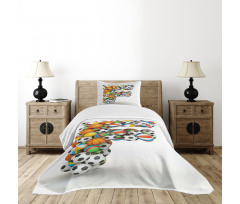 Sports Balls Composition Bedspread Set